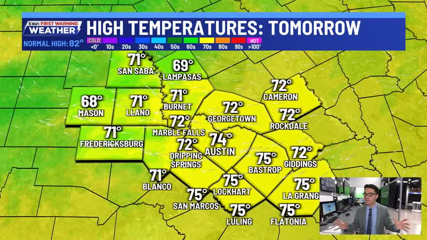 Cold low temperatures in the 30s and 40s in Central Texas | KXAN one ...