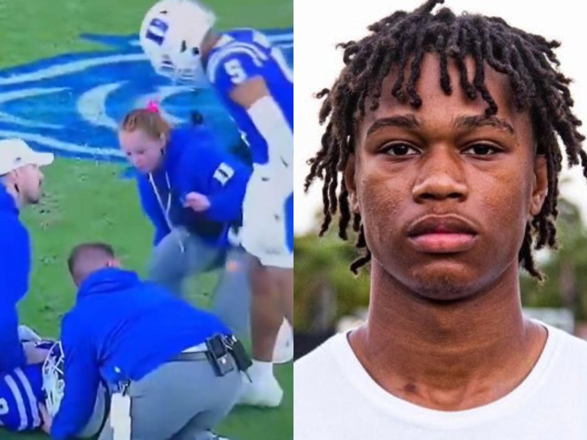 Watch video: Duke college football star Kimari Robinson criticised for ...