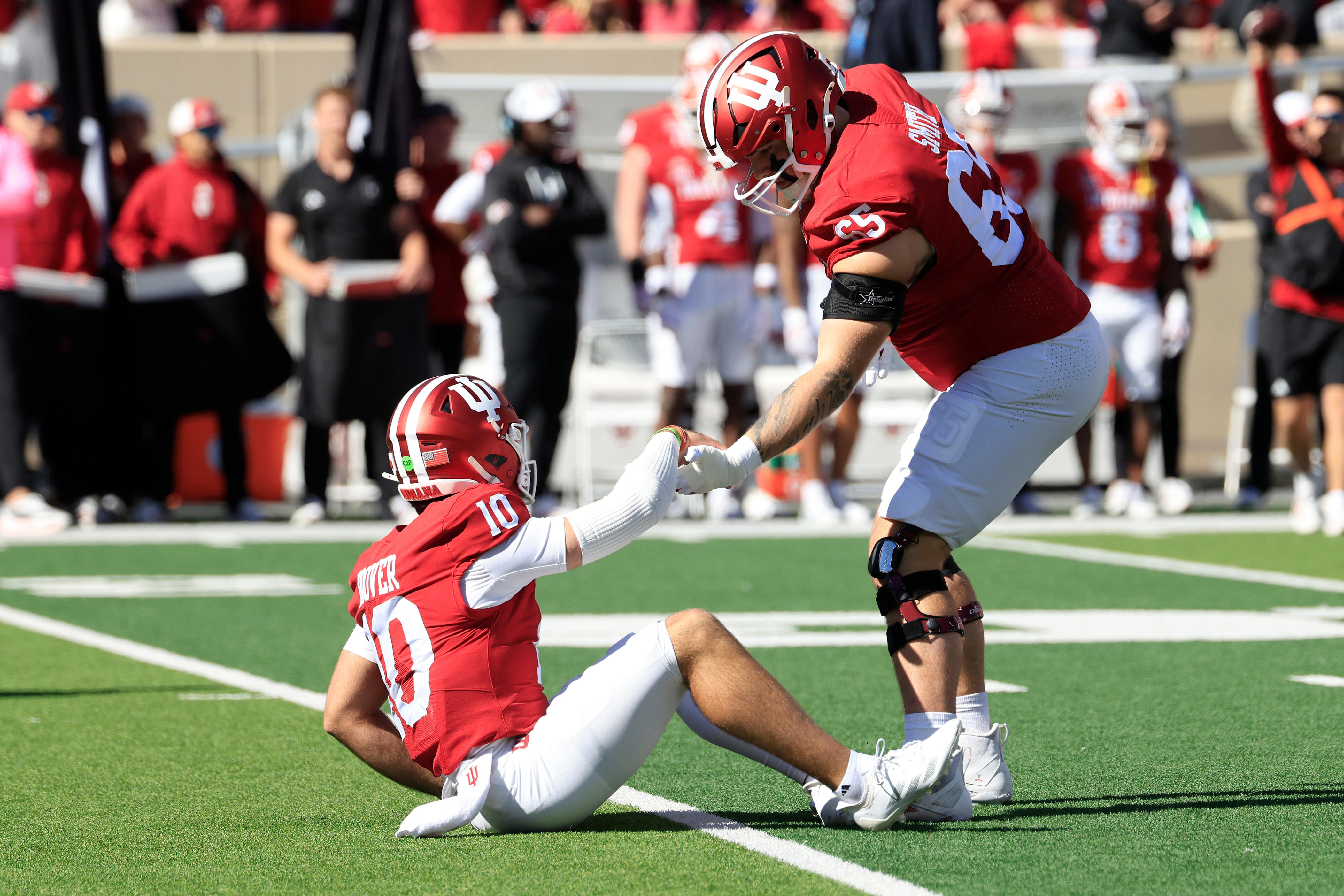 Josh Hoover injury update: Latest on Indiana QB after hurting arm