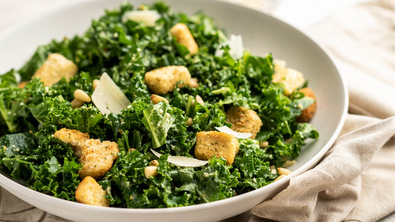 Simple kale Caesar salad recipe