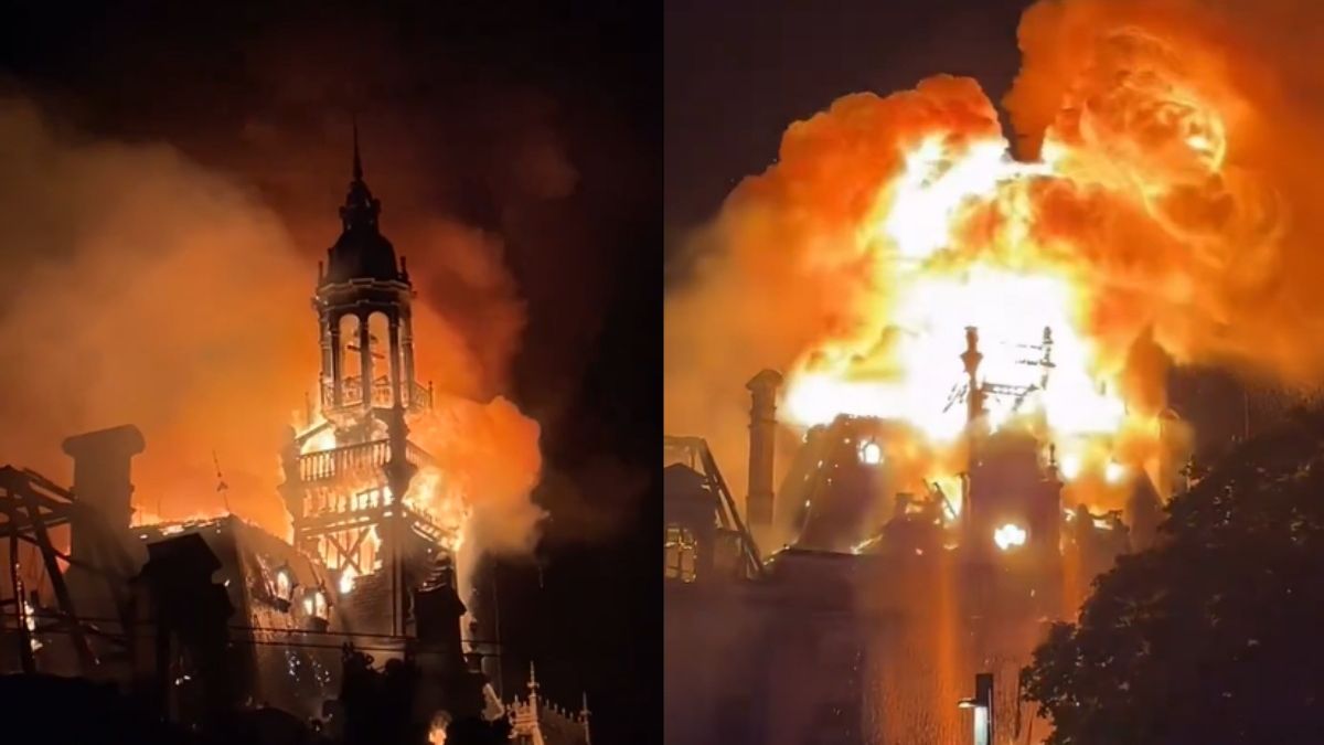 Protestas en Francia: incendio destruye el campanario del Ayuntamiento ...