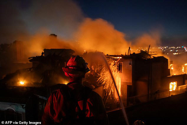 Brush fire threatens million dollar homes in southern California as ...