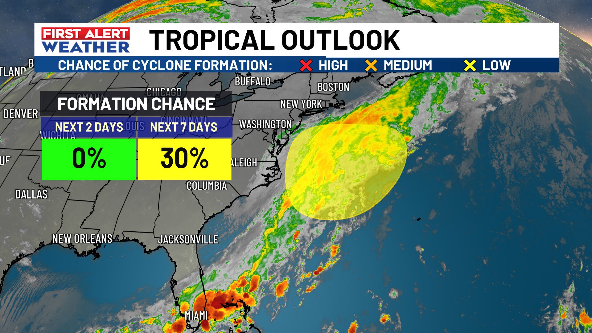 First alert: Watching the potential of subtropical development off the East Coast