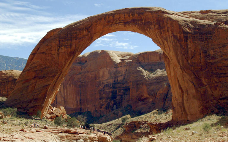 Lake Powell’s shrinking waters have cut off a sacred 290-foot bridge to ...