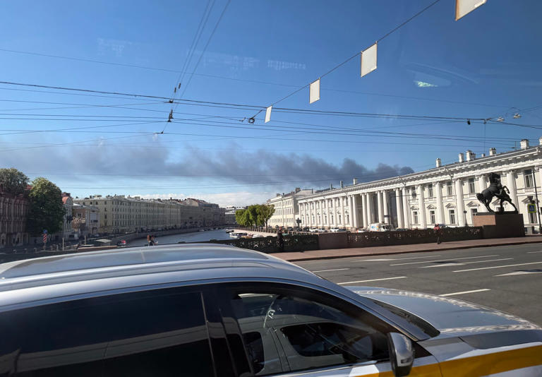 St Petersburg oil terminal on fire after suspected drone attack