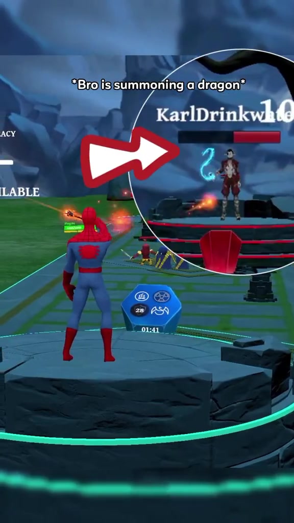 Epic spell-casting battle! Drawing magic as Spider-Man in mobile combat