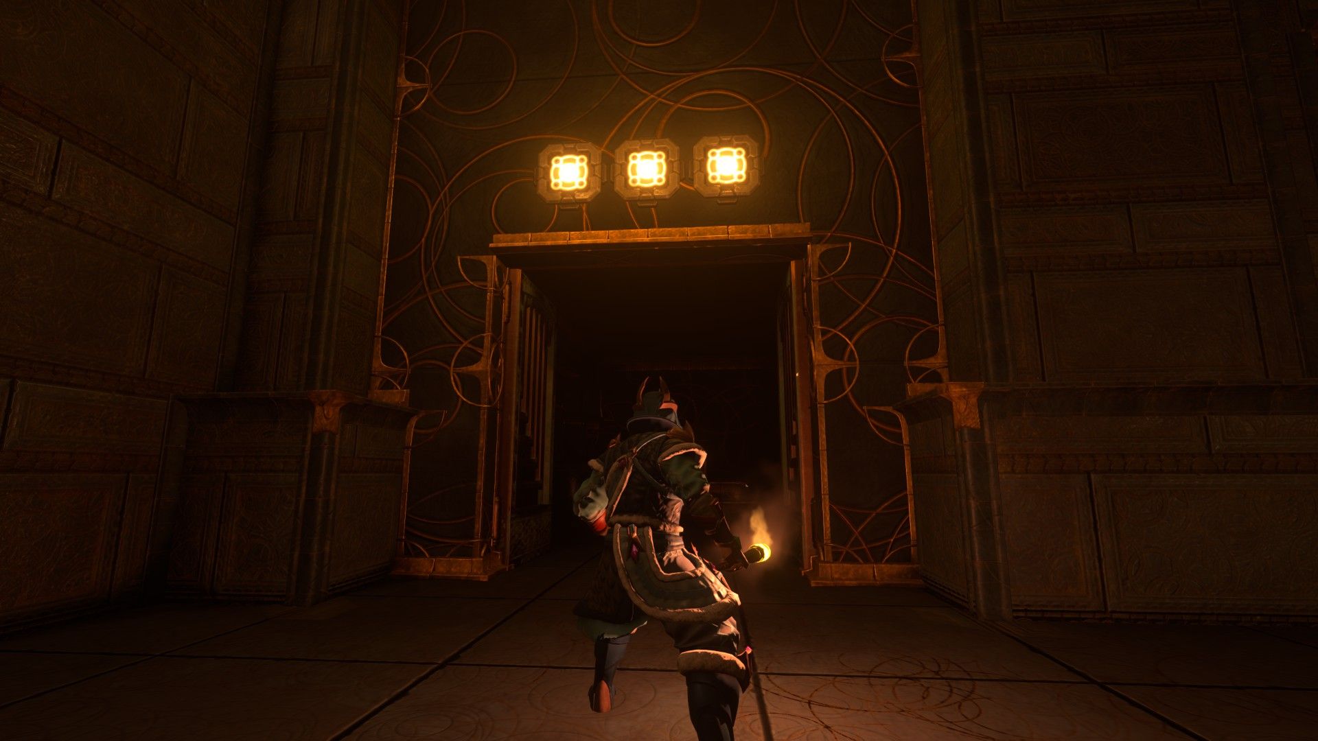 Where to find the 3 buttons in the hunter's ancient vault in Enshrouded