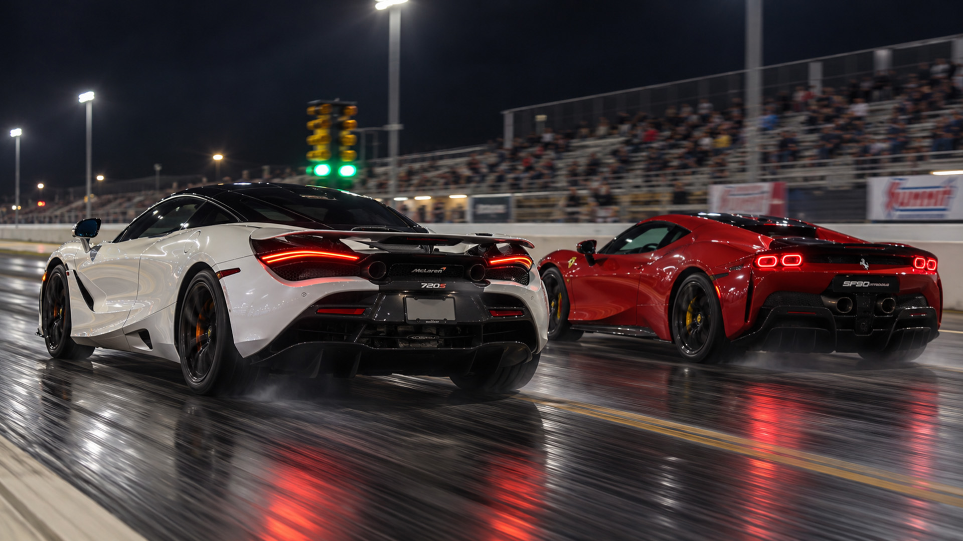 Can a 1,000HP McLaren 720S beat the Ferrari SF90 in drag race?