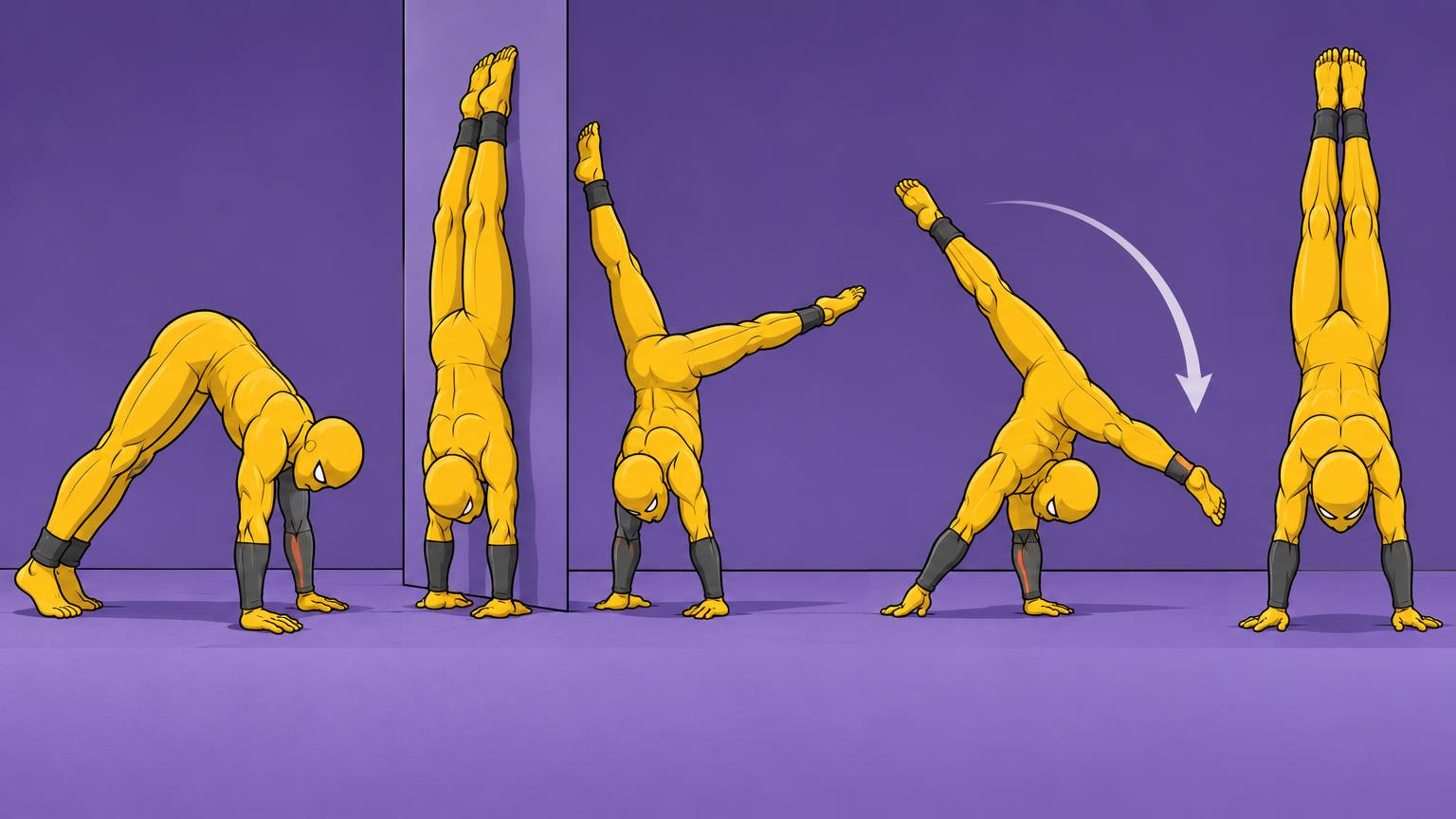 Build toward a freestanding handstand with pike holds and wall drills