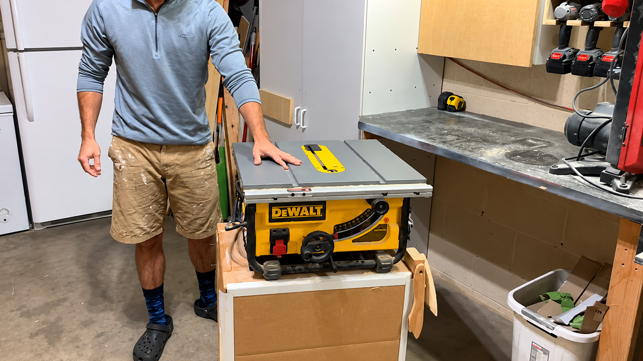 Custom wood cart design for garage woodworking setups