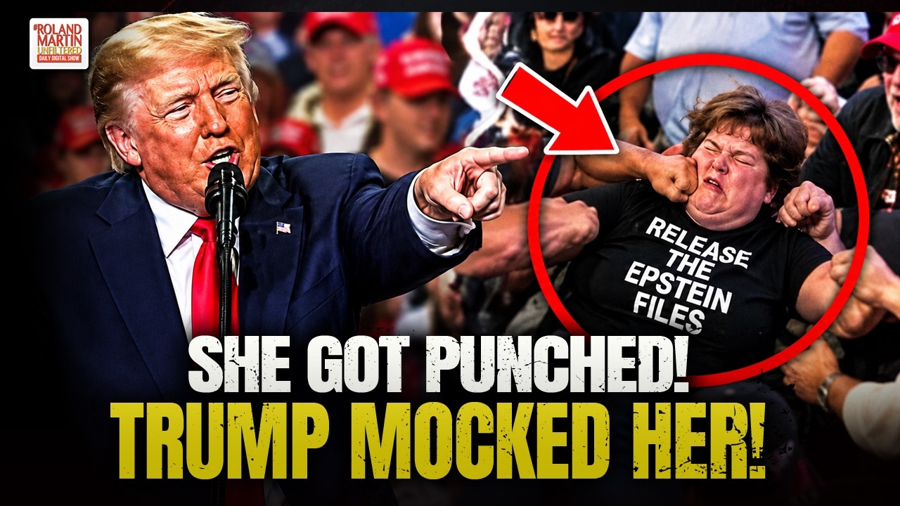 Woman punched, Trump mocks her, no arrests? Epstein files protest ...