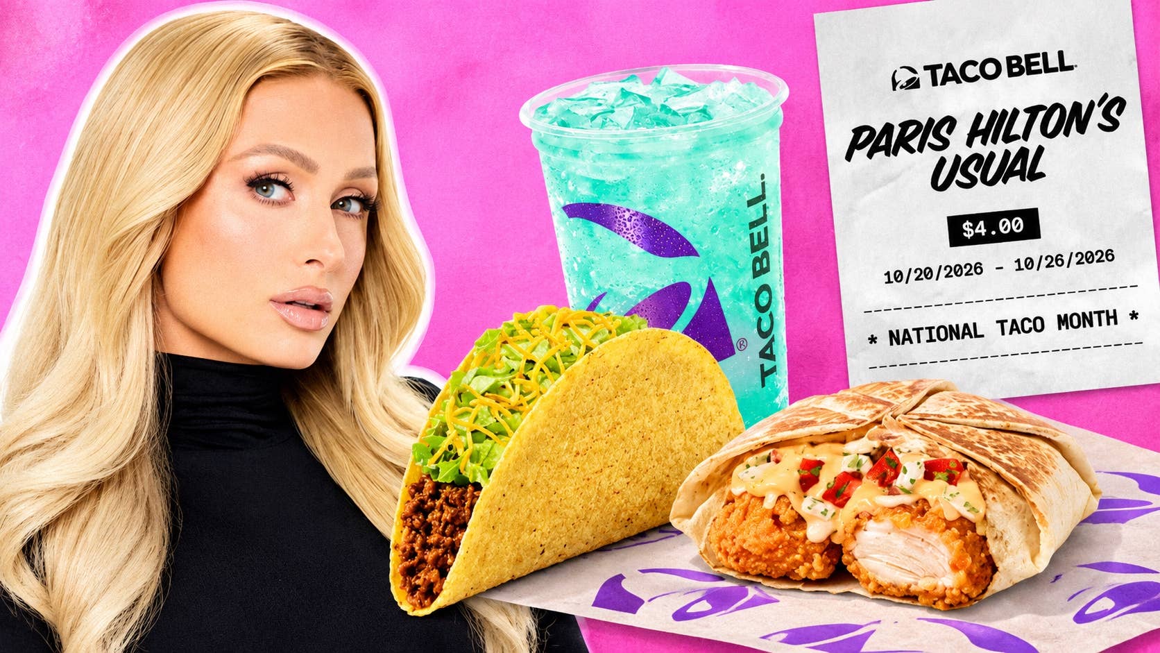 Taco Bell is adding Paris Hilton's favorite order to its menu for just $4
