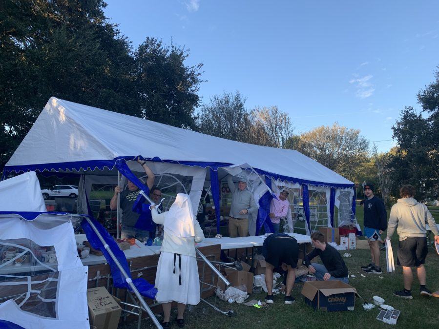 High winds rip through tents ahead of Little Sisters of the Poor lawn party