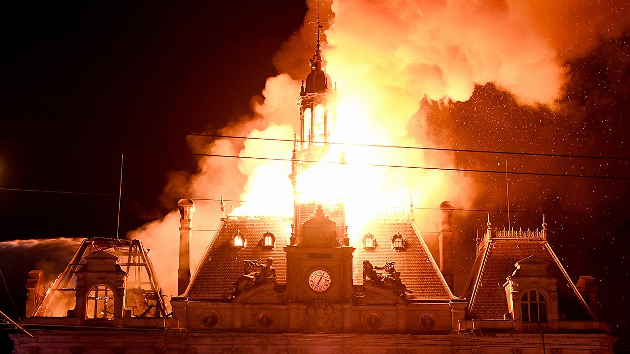 Limoges Town Hall largely lost after far-left rioters set historic building on fire amid French unrest