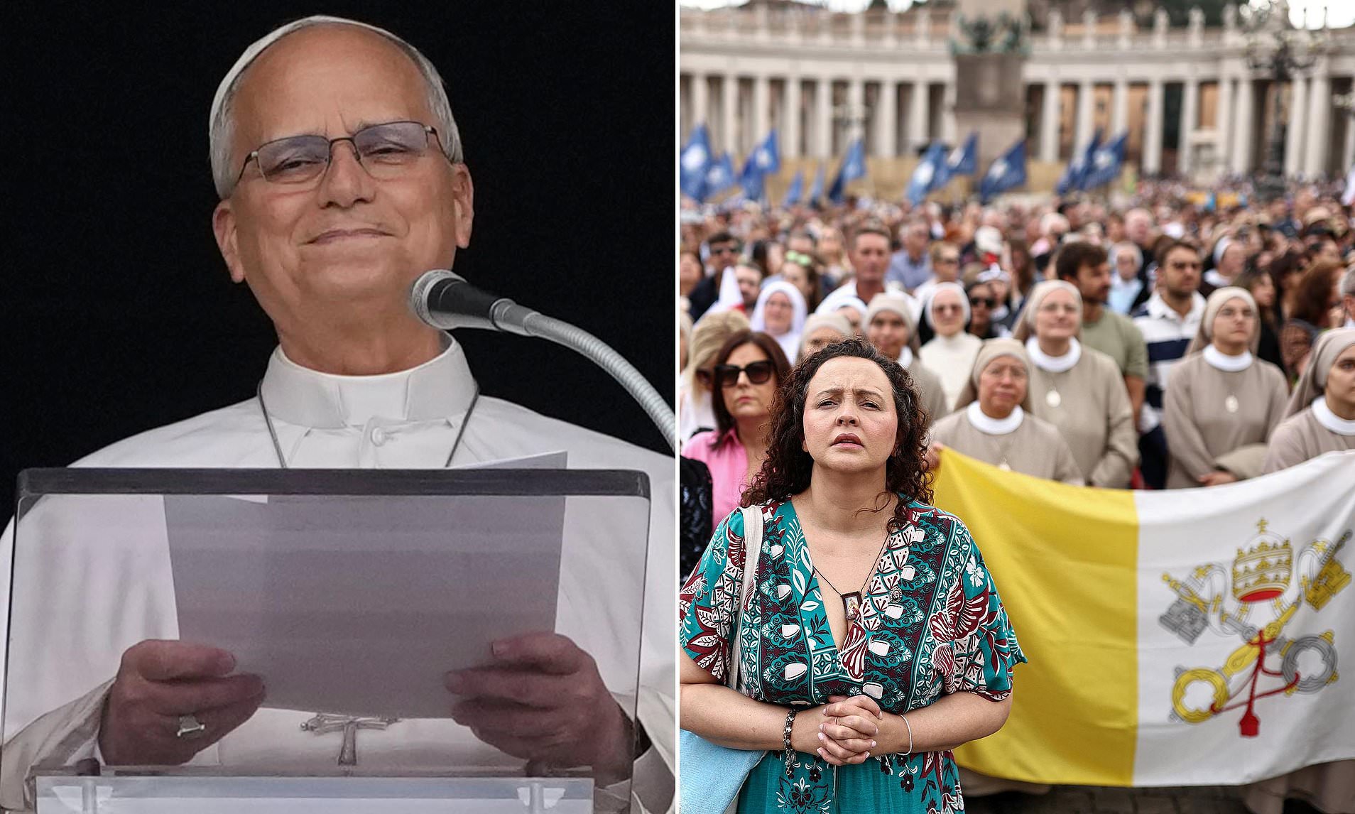 Pope Leo is cheered by thousands of people as he leads prayer service ...