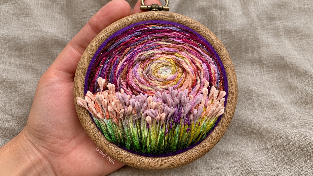 6 embroidered landscapes where texture brings the view to life