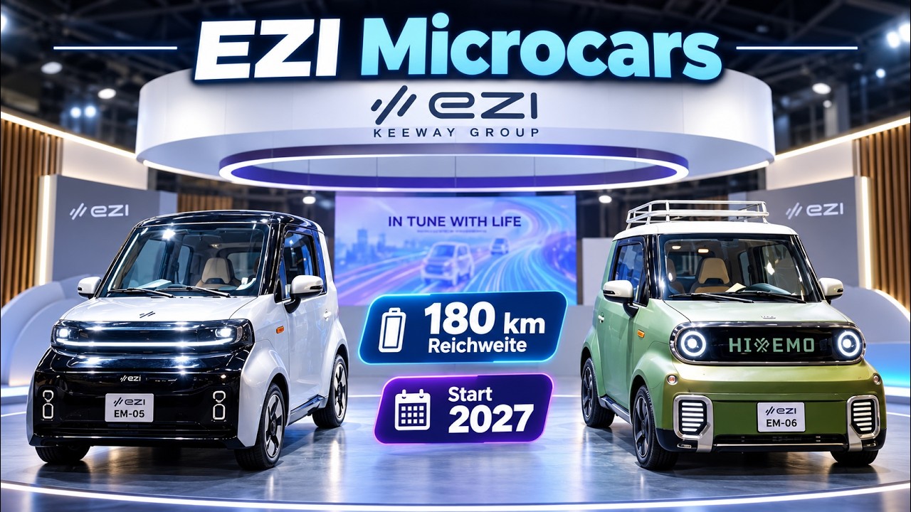 EZI EM05 & EZI EM06: Neue Elektro-Microcars mit 180 km Reichweite!