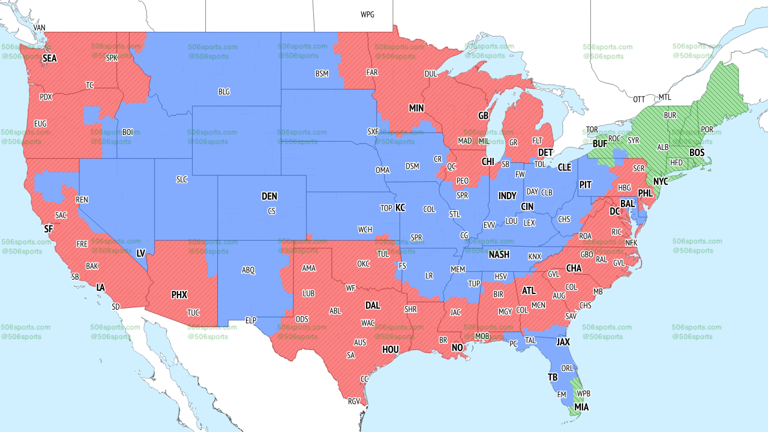 TV broadcast map for NFL Week 6: Find every game on Sunday