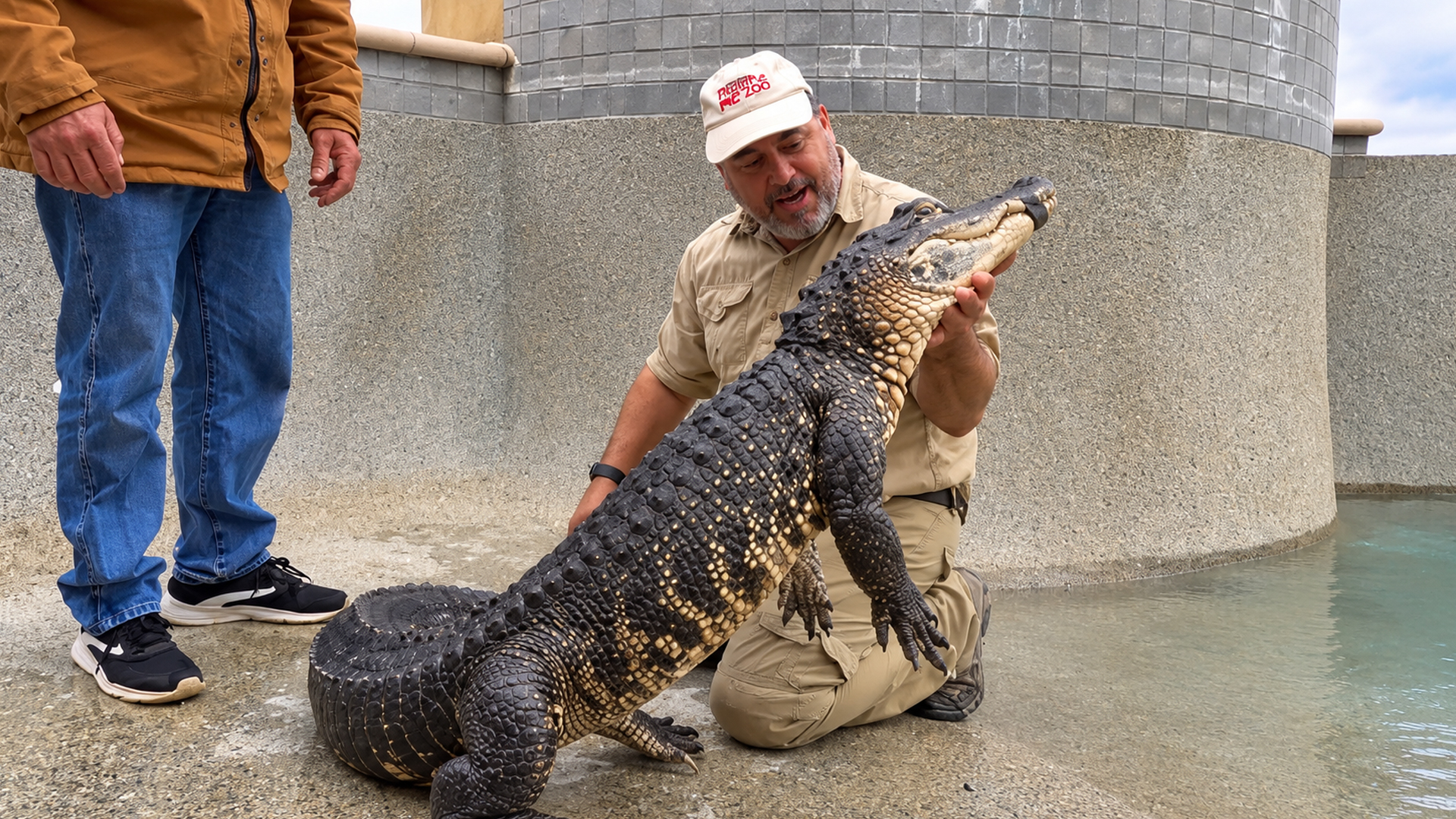 Alligators take over a luxury million dollar backyard pool