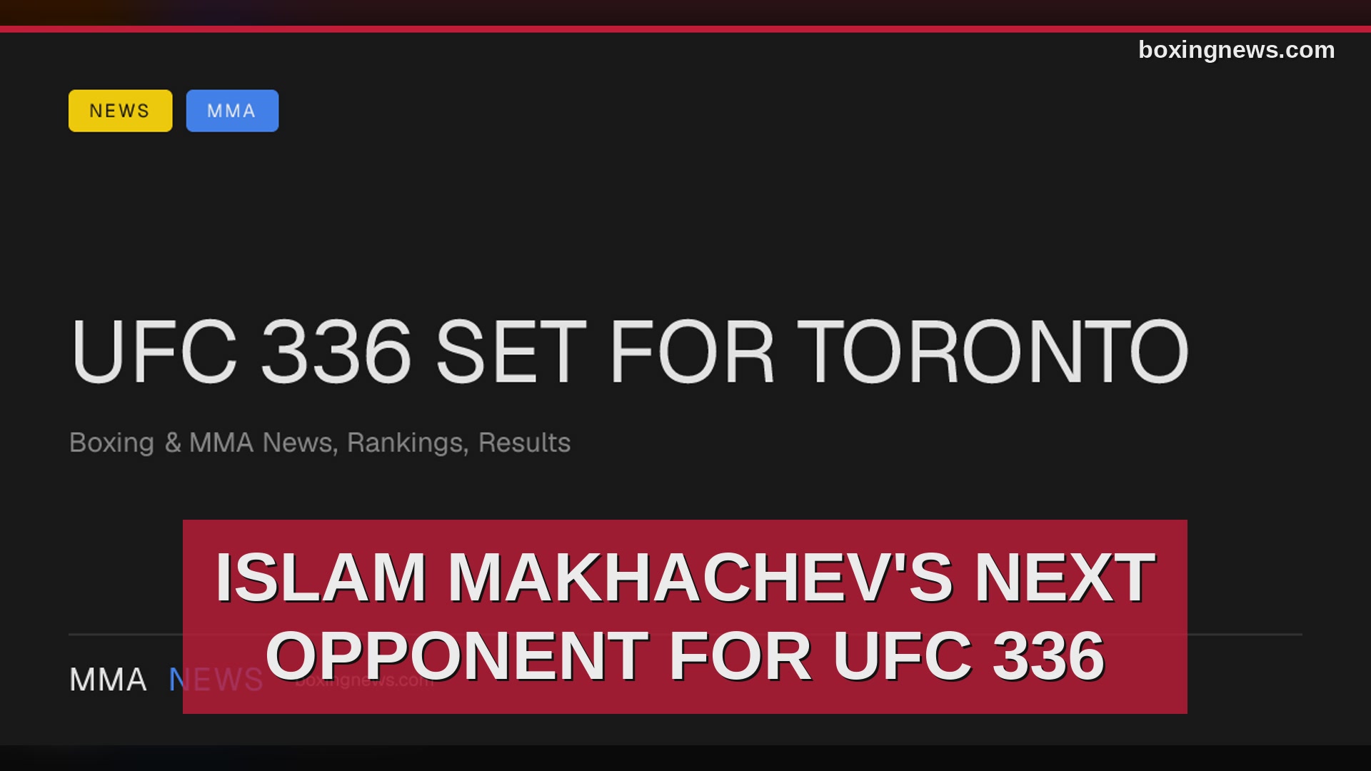 Islam Makhachev's next opponent for UFC 336