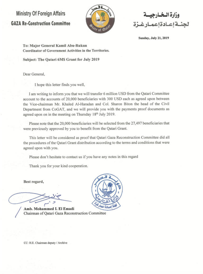 Exclusive: Documents show how Israel steered Qatari payments to Gaza