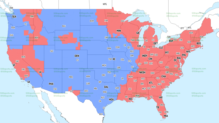 TV broadcast map for NFL Week 6: Find every game on Sunday