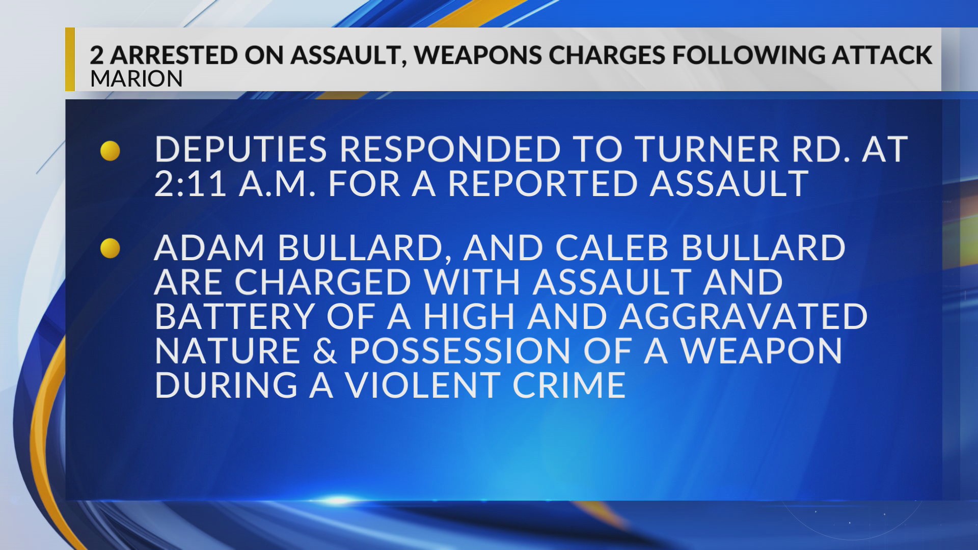 2 Marion men arrested on assault, weapons charges following reported attack