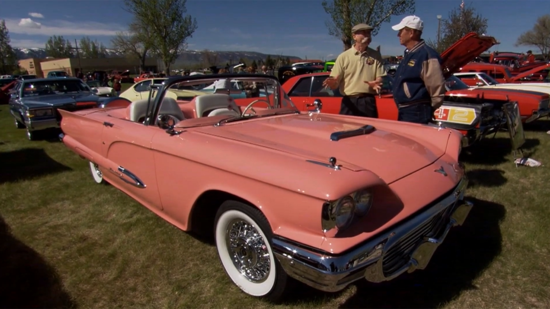 Rare classic cars and custom builds at a car show
