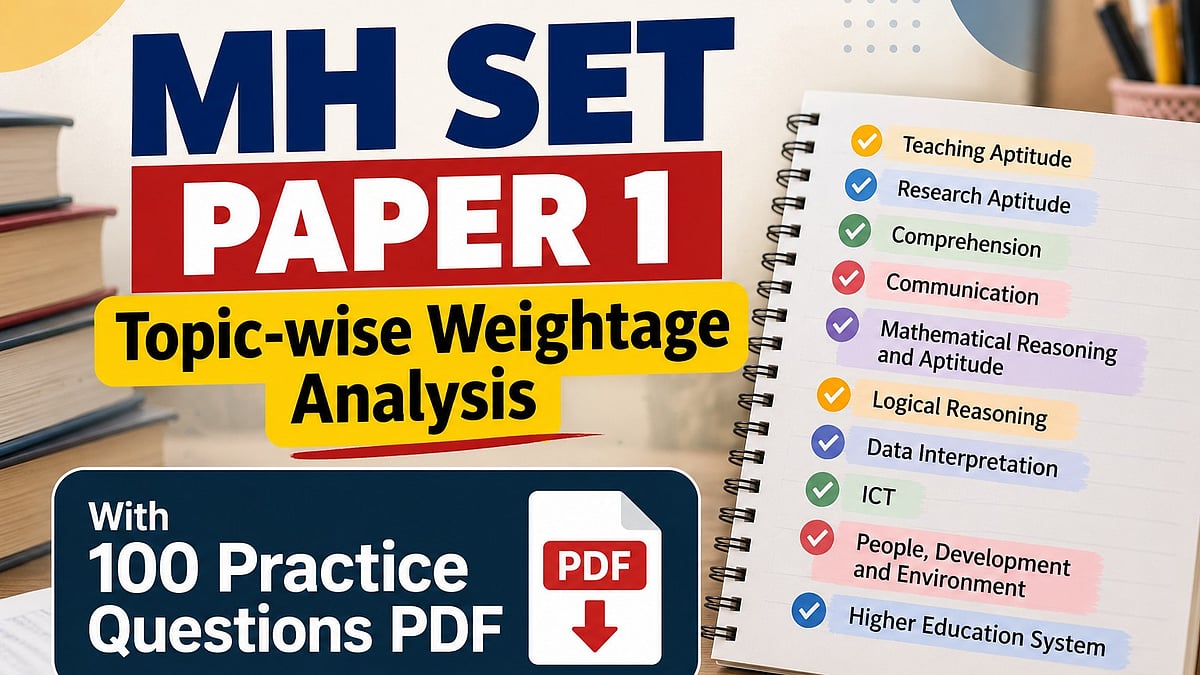 MH SET paper 1 topic-wise weightage analysis 2026: What previous papers ...