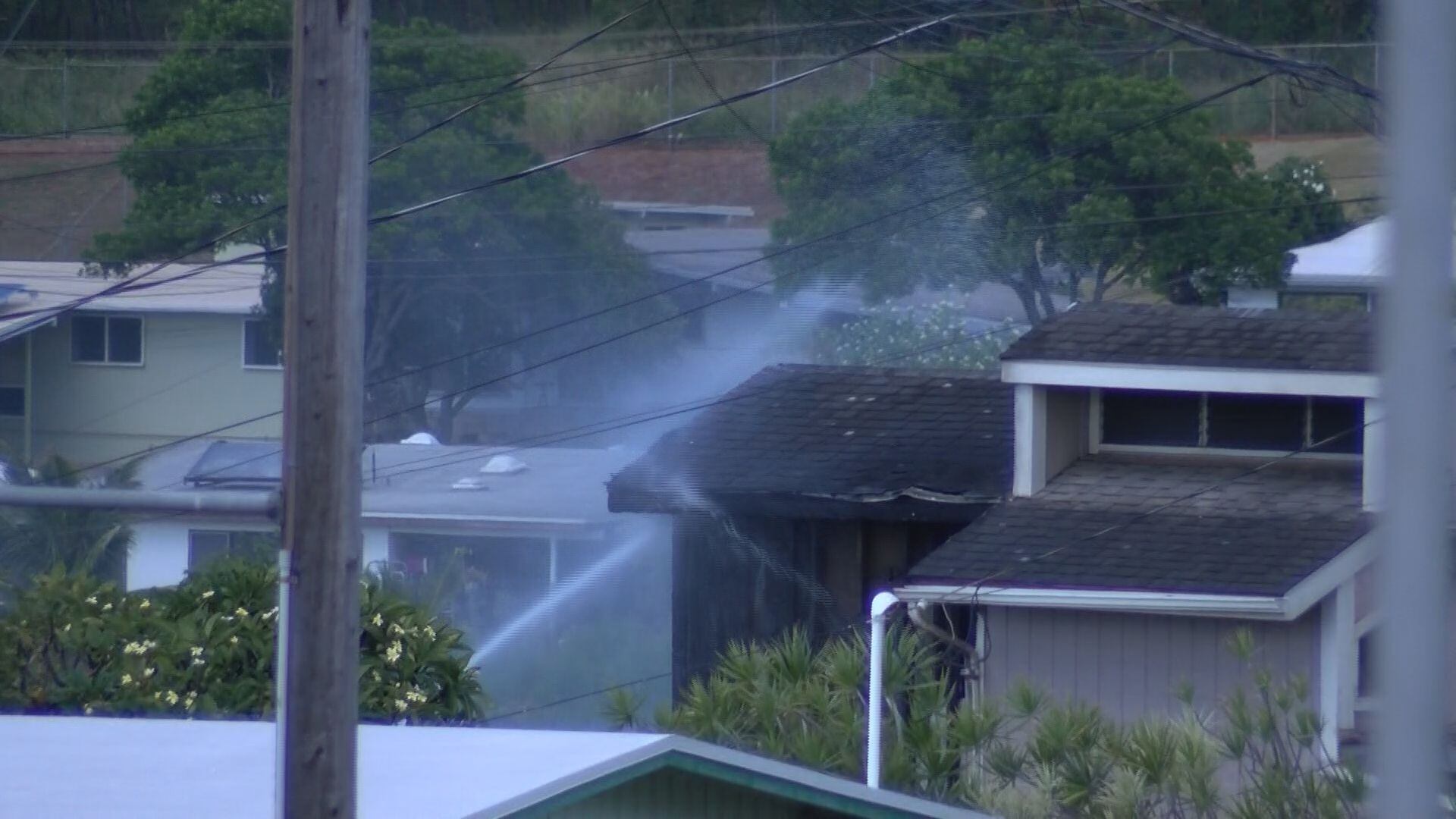 2 hospitalized, 3 displaced after Halawa house fire