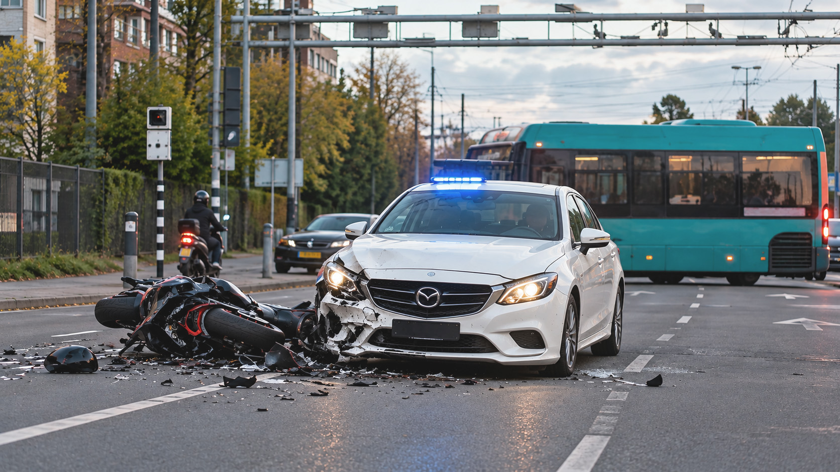 Unexpected motorbike incident captured on camera
