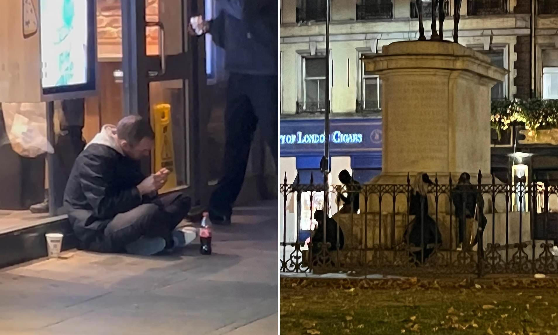 A vagrant takes a hit of super strength spice, the drug rocket fuelling ...