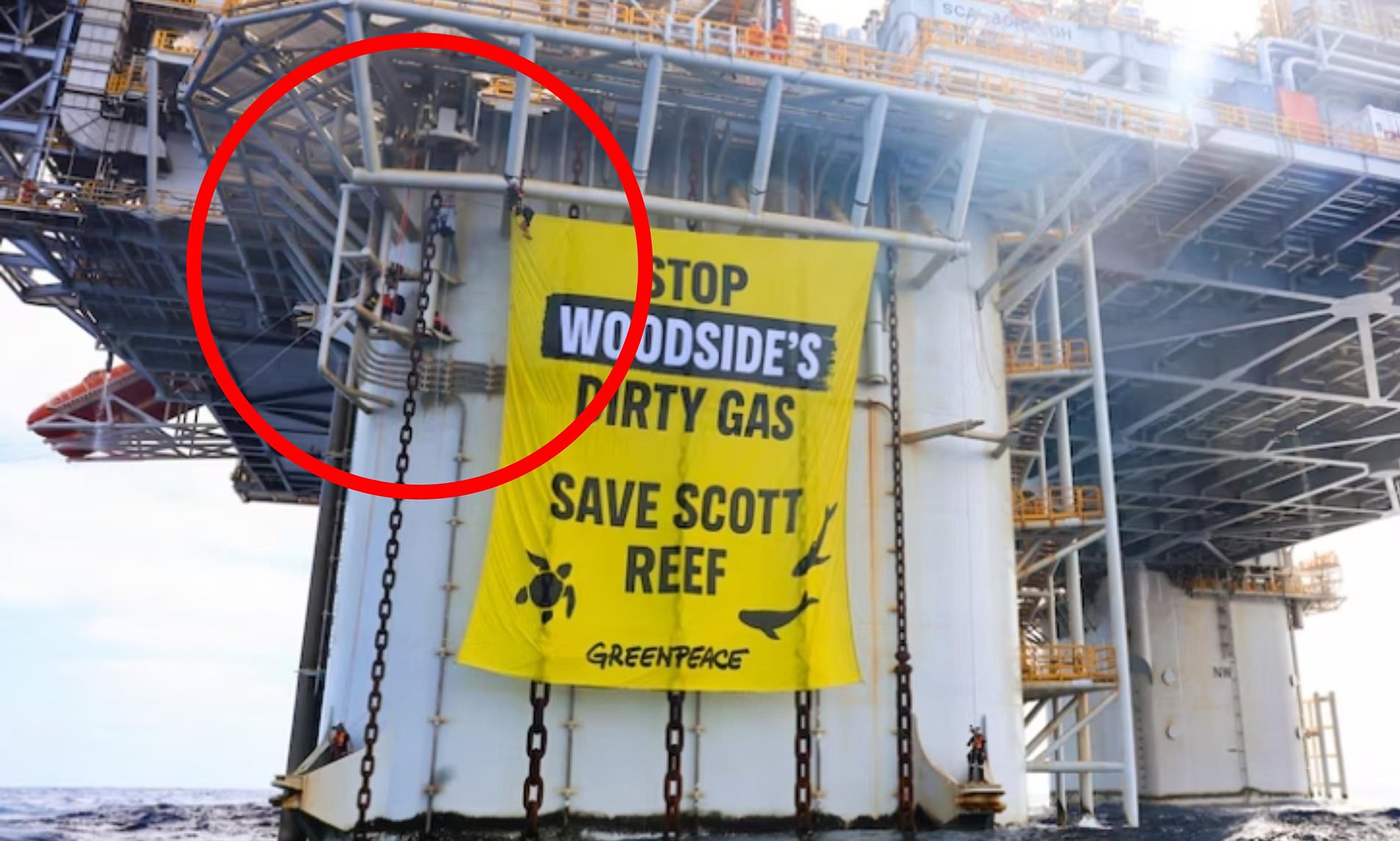 Two protesters in custody after Greenpeace stunt on oil rig off the ...
