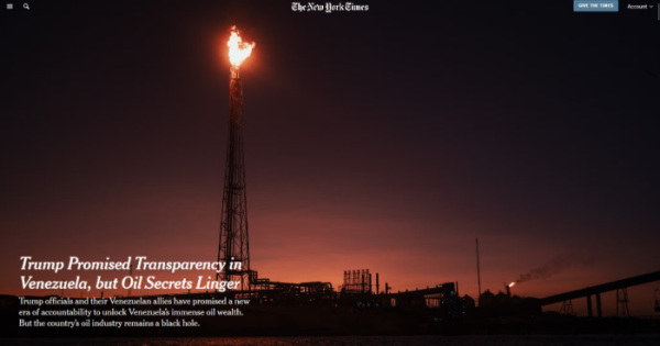 Western media accept Trump’s plundering of Venezuelan oil as business ...