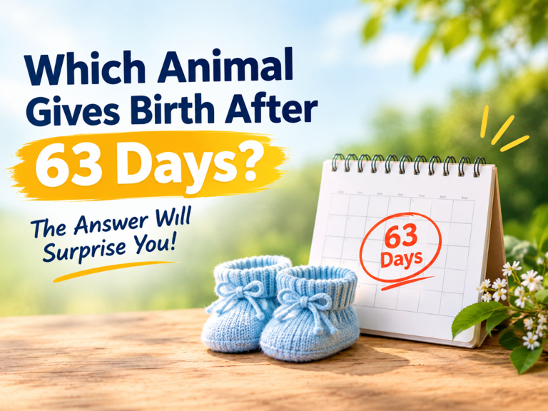 Which animal gives birth after 63 days? The answer will surprise you