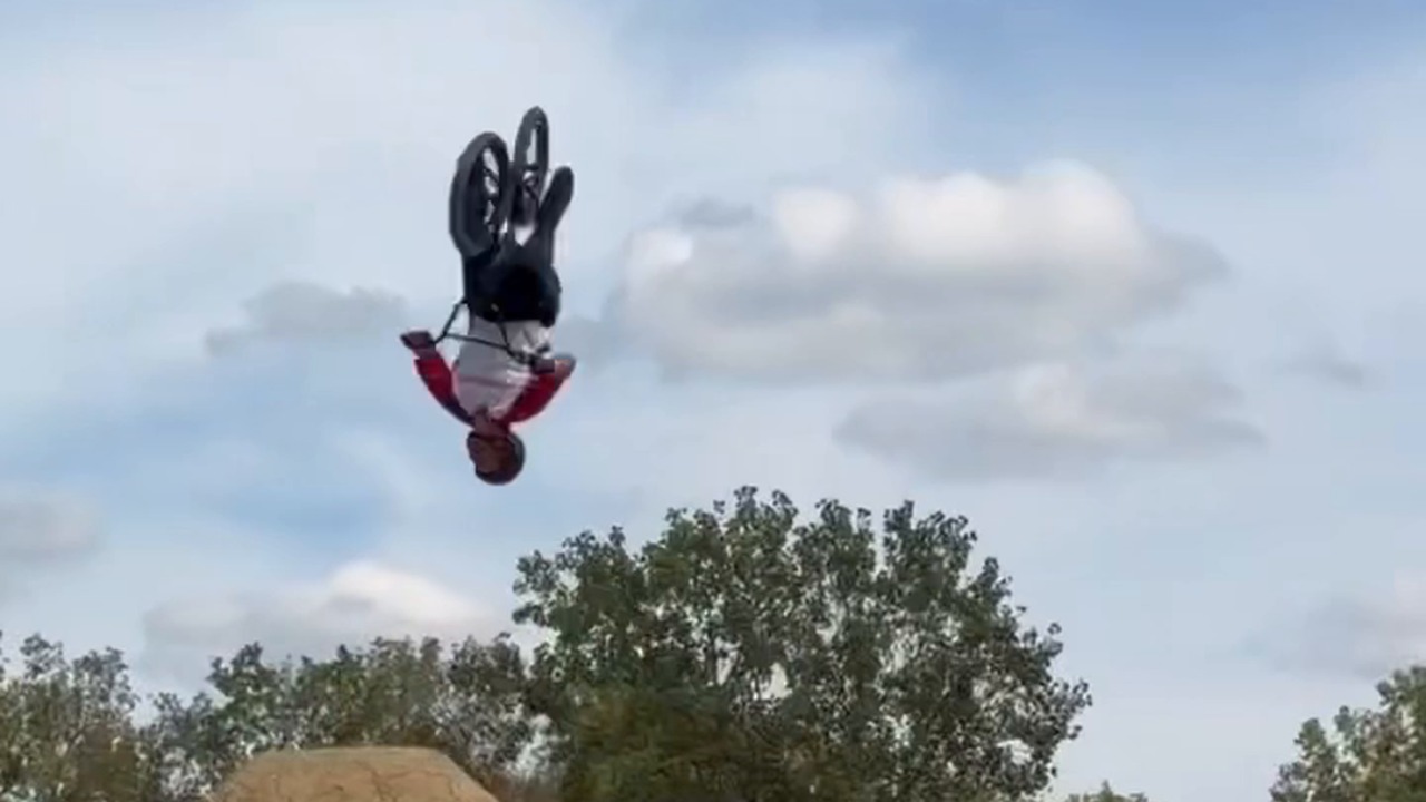 BMX double backflip stunt goes terribly wrong