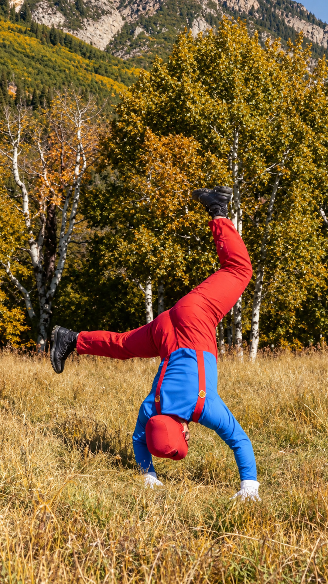 A real landscape becomes a Mario parkour level