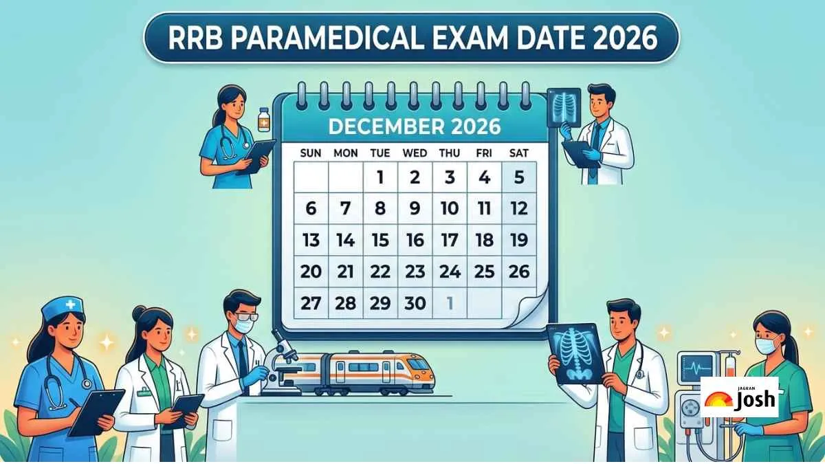 RRB paramedical exam date 2026 out: Check CEN 05/2026 CBT schedule ...