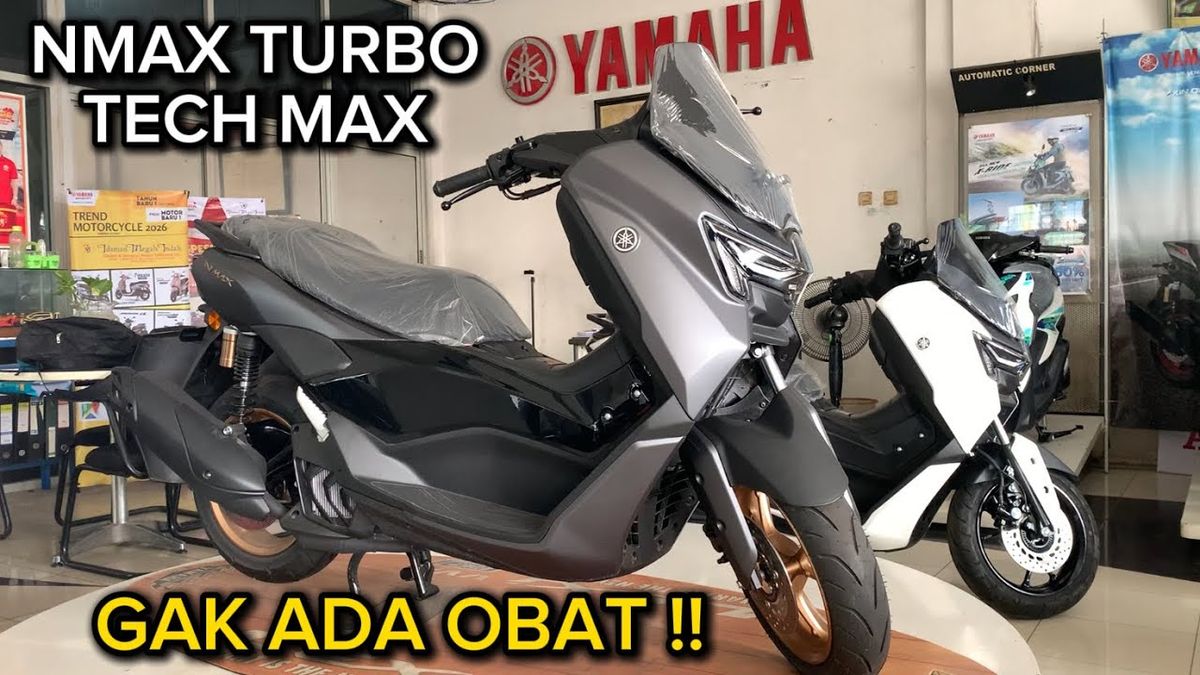 Yamaha NMAX Turbo Tech Max terbaru 2026 makin gahar, warna ceramic grey ...