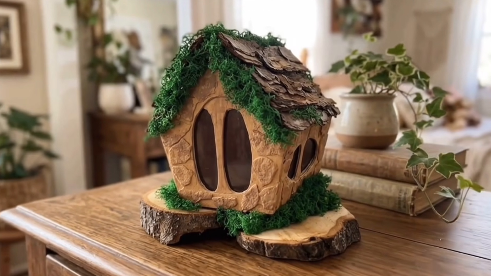 Transform tree bark into charming holiday decorations