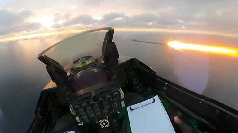 Romania releases images of F-16 mission that shot down two drones over ...