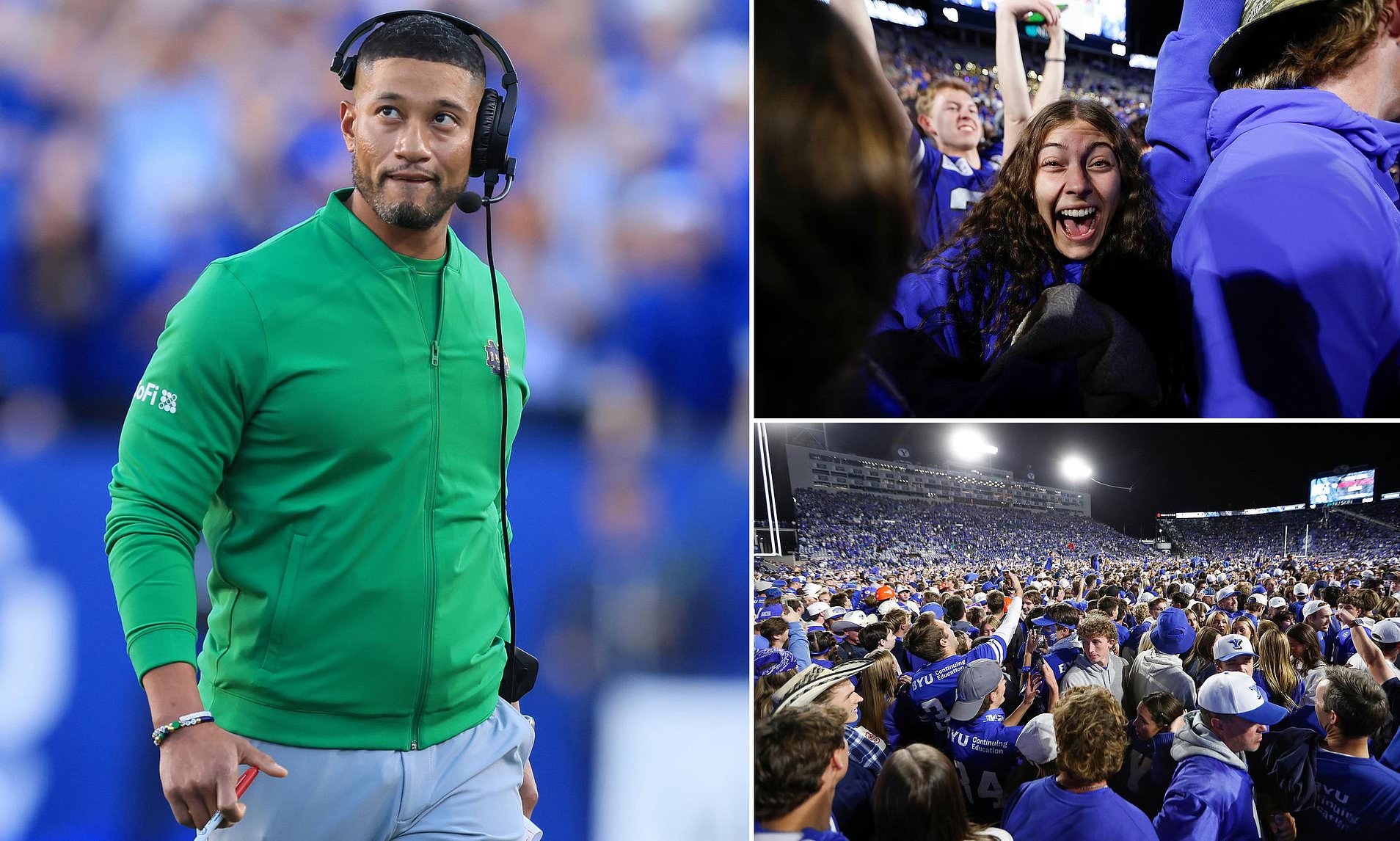 Notre Dame fans erupt after upset loss to BYU as Big 12 Conference ...