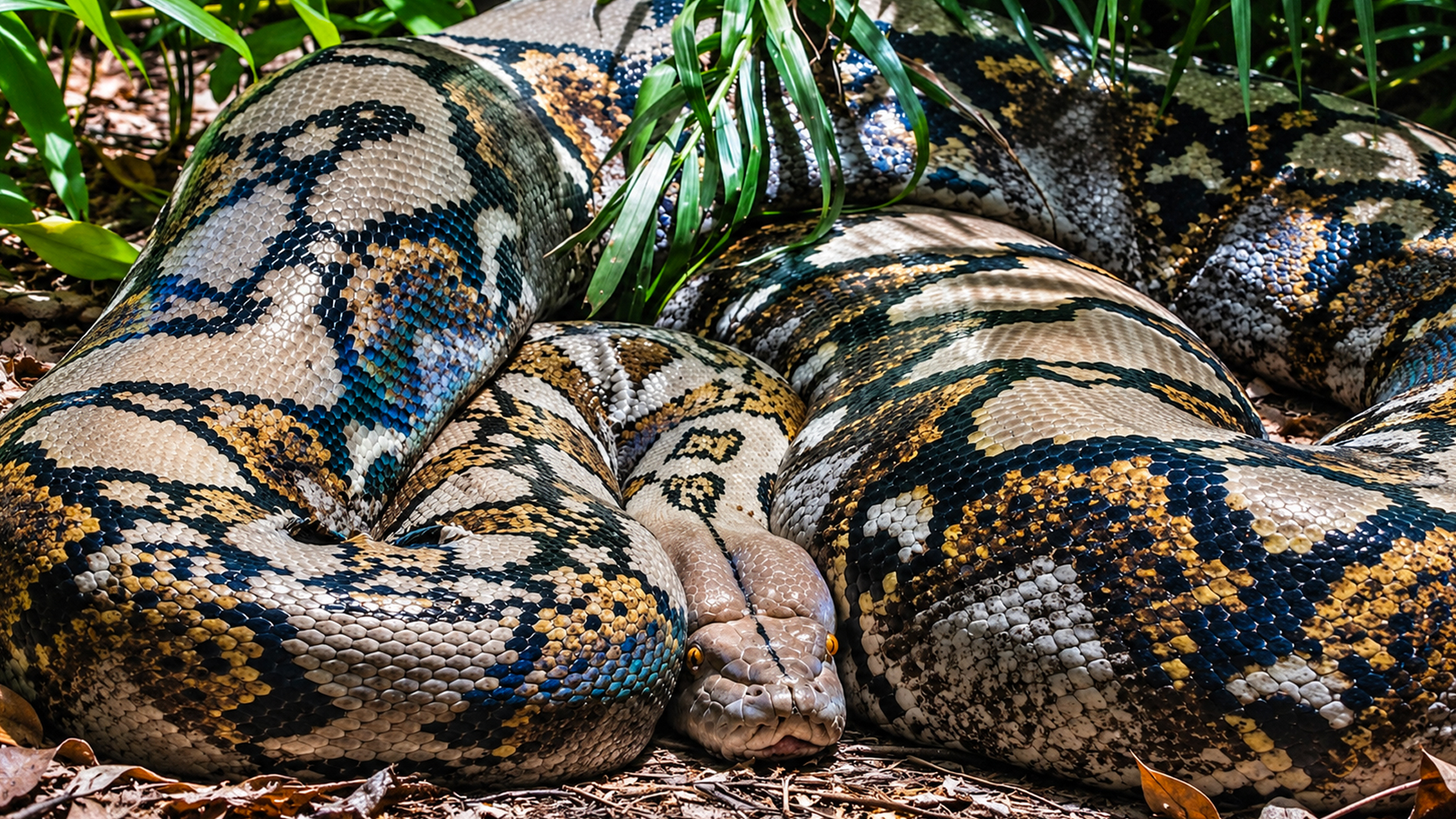 Grumpy python gives keeper a hard time during daily cage cleaning
