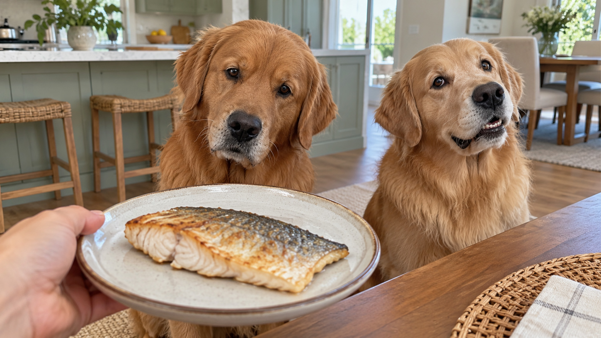 Tucker and his brother review salmon