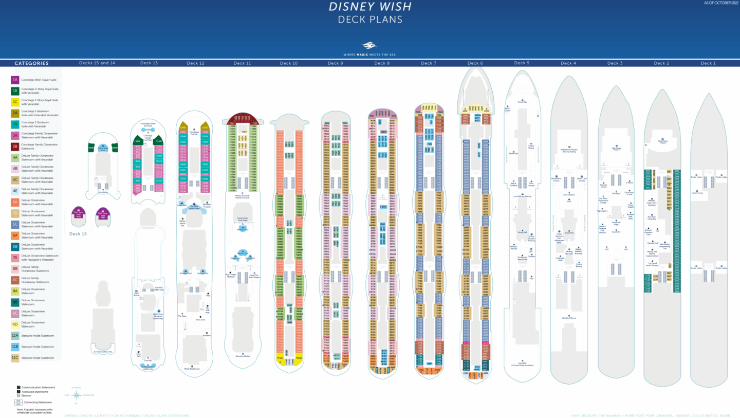 Disney Wish stateroom deluxe oceanview with verandah room 6162 review