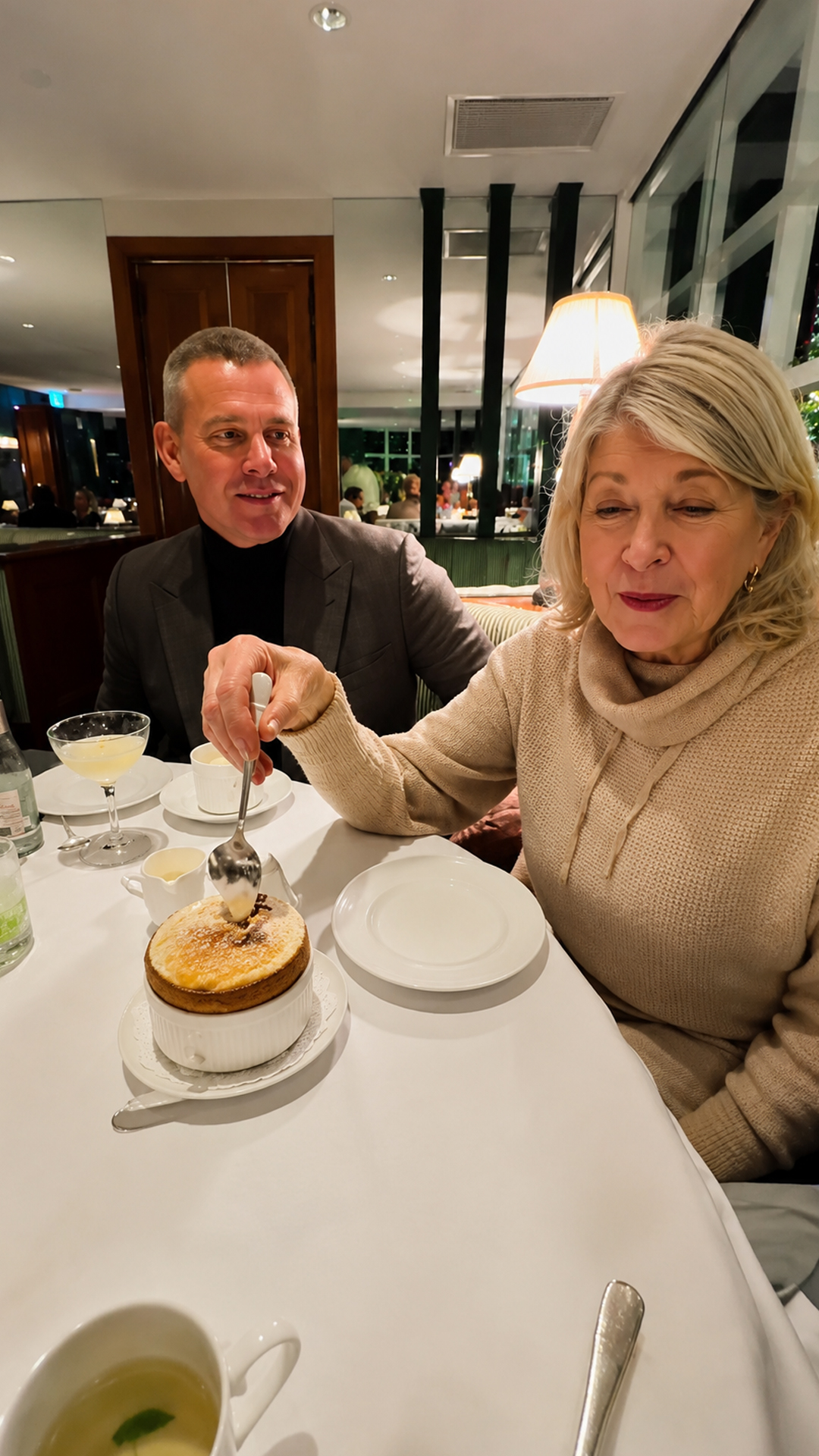 Martha Stewart demonstrates how to enjoy a delicate soufflé