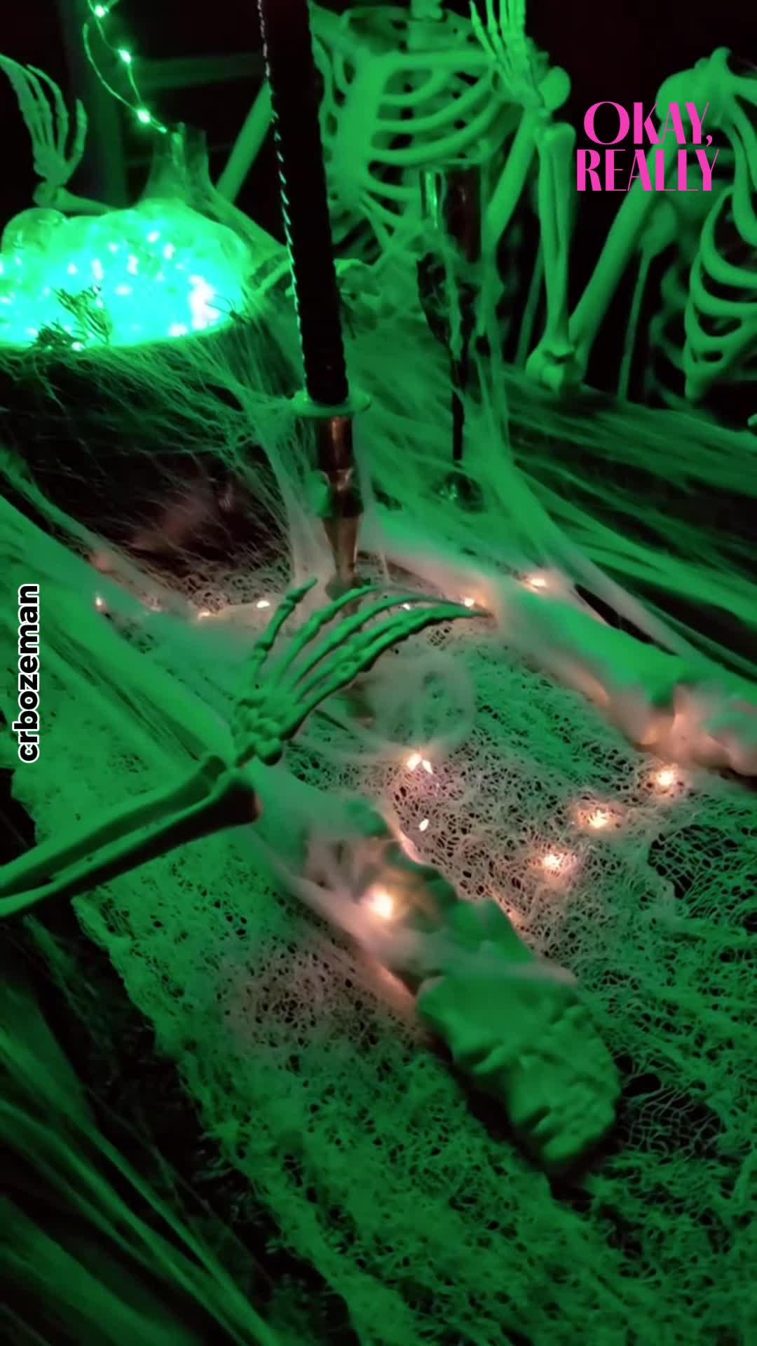 Georgia homeowner gives Halloween dinner guests a skeleton surprise