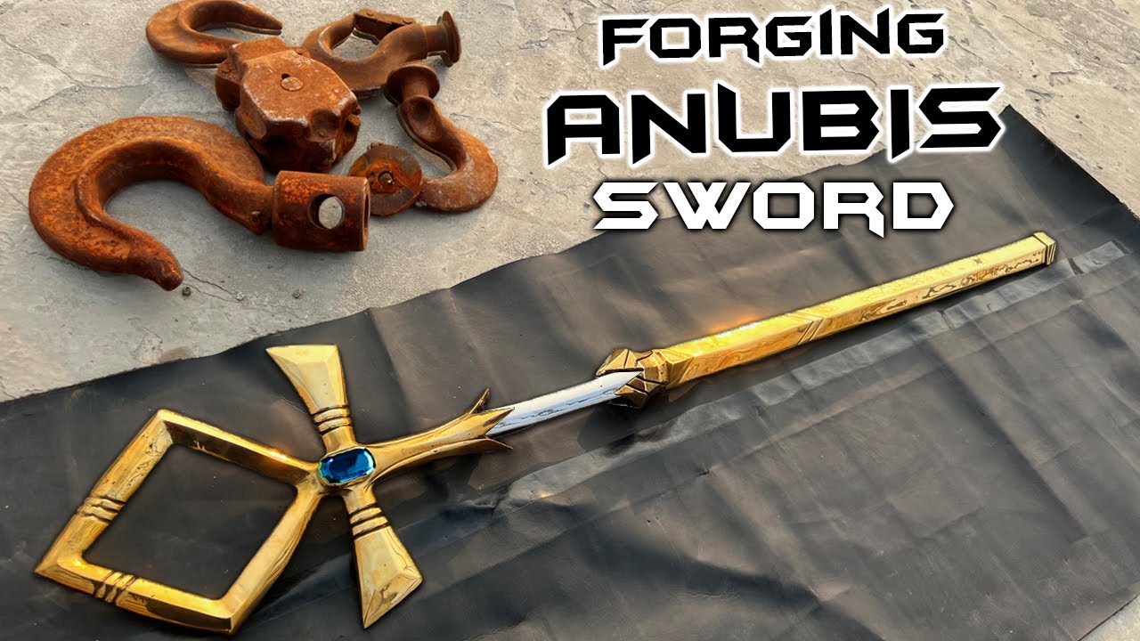 I forged an Anubis sword from a rusty hook 🔥
