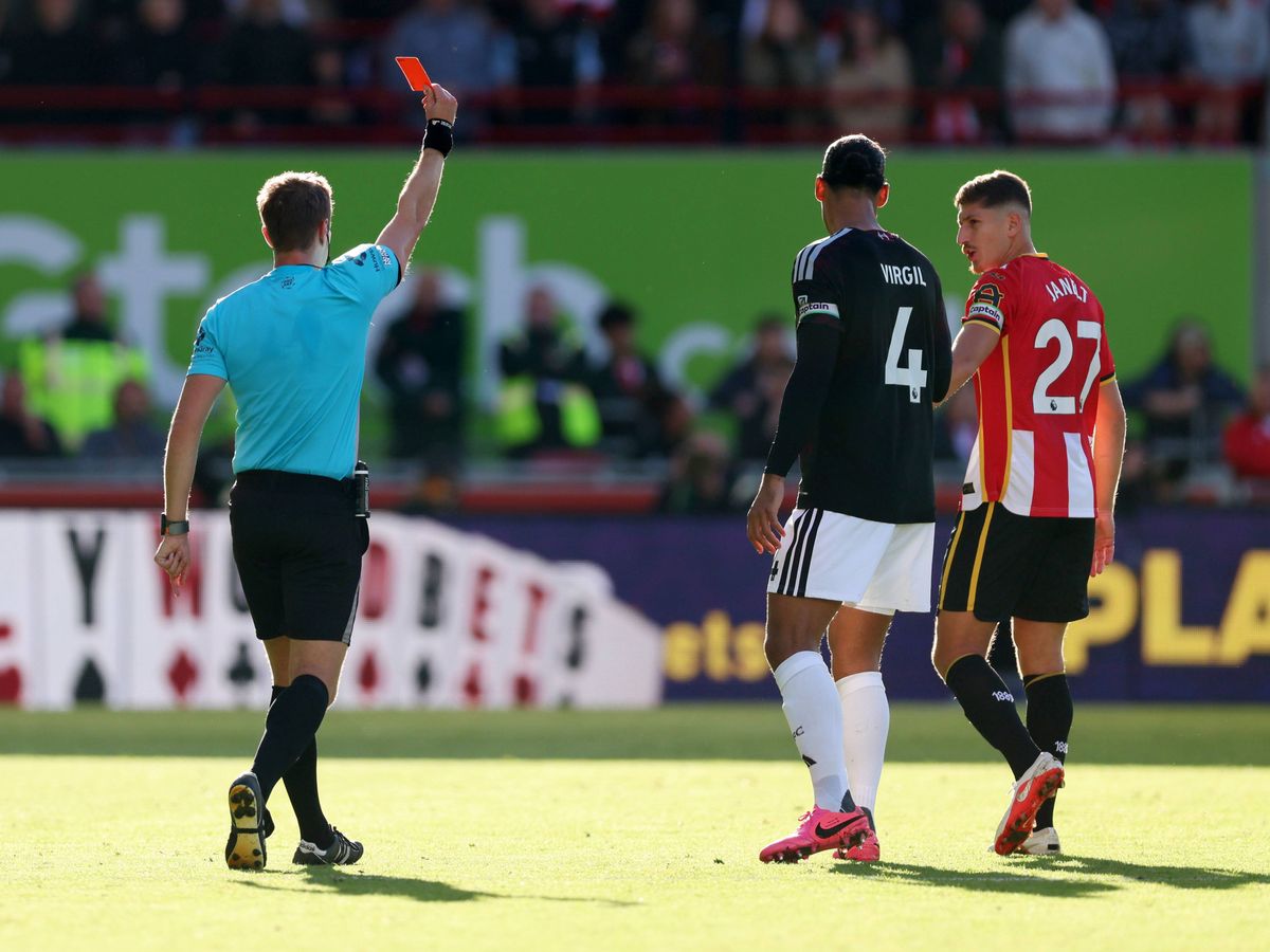 Liverpool red card theory shared after new angle of Brentford headbutt ...