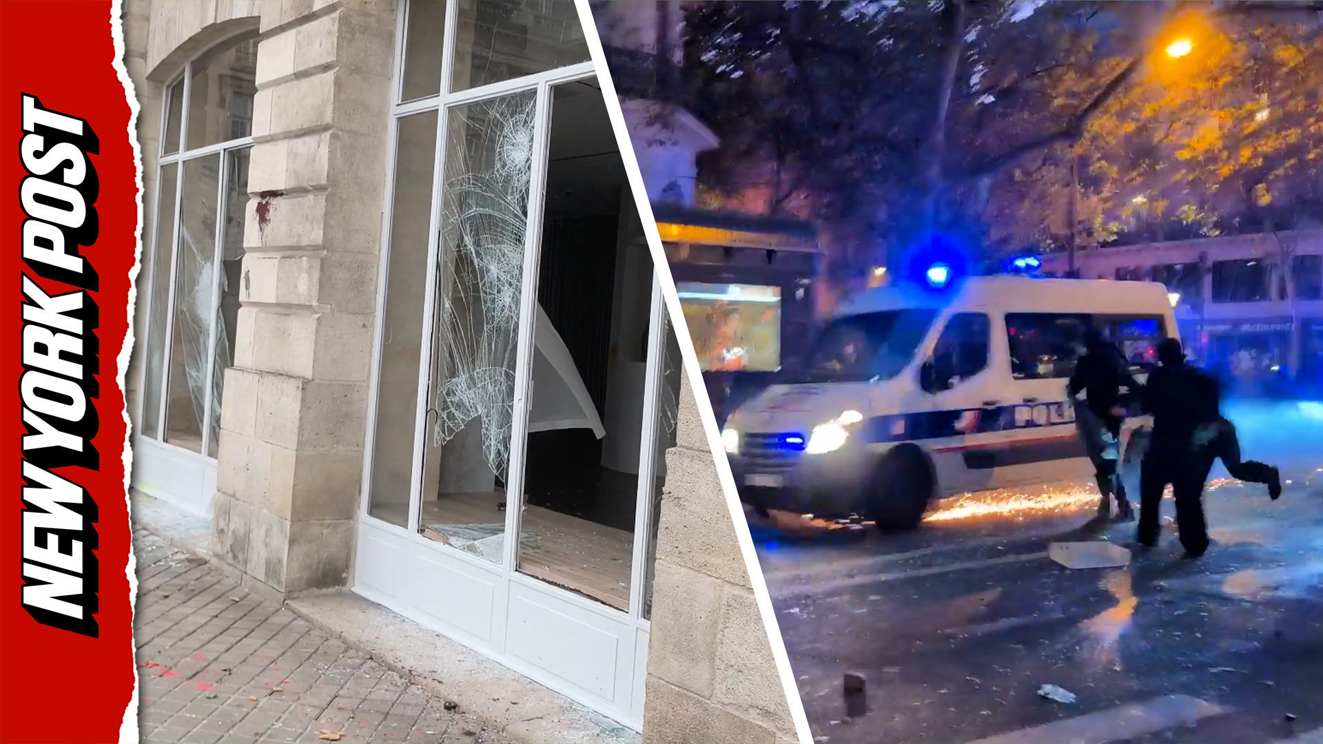 Rioters target police and smash government building in violent France ...